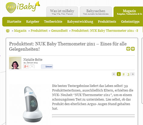 NUK Baby Thermometer 2in1 in miBaby-test