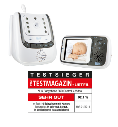 ETM Testmagazin kürt NUK Babyphone Eco Control plus Video zum Testsieger