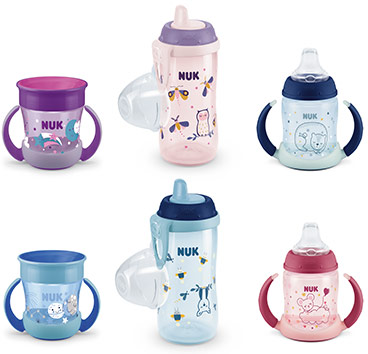 NUK Mini Magic Cup, NUK Kiddy Cup und NUK Trinklernflasche Night