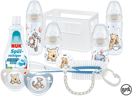 NUK Disney Winnie Puuh Set mit Temperature Control, BPA frei