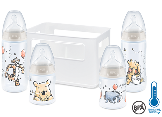 NUK Disney Winnie Puuh First Choice Plus Starter Set mit Temperature Control, BPA frei