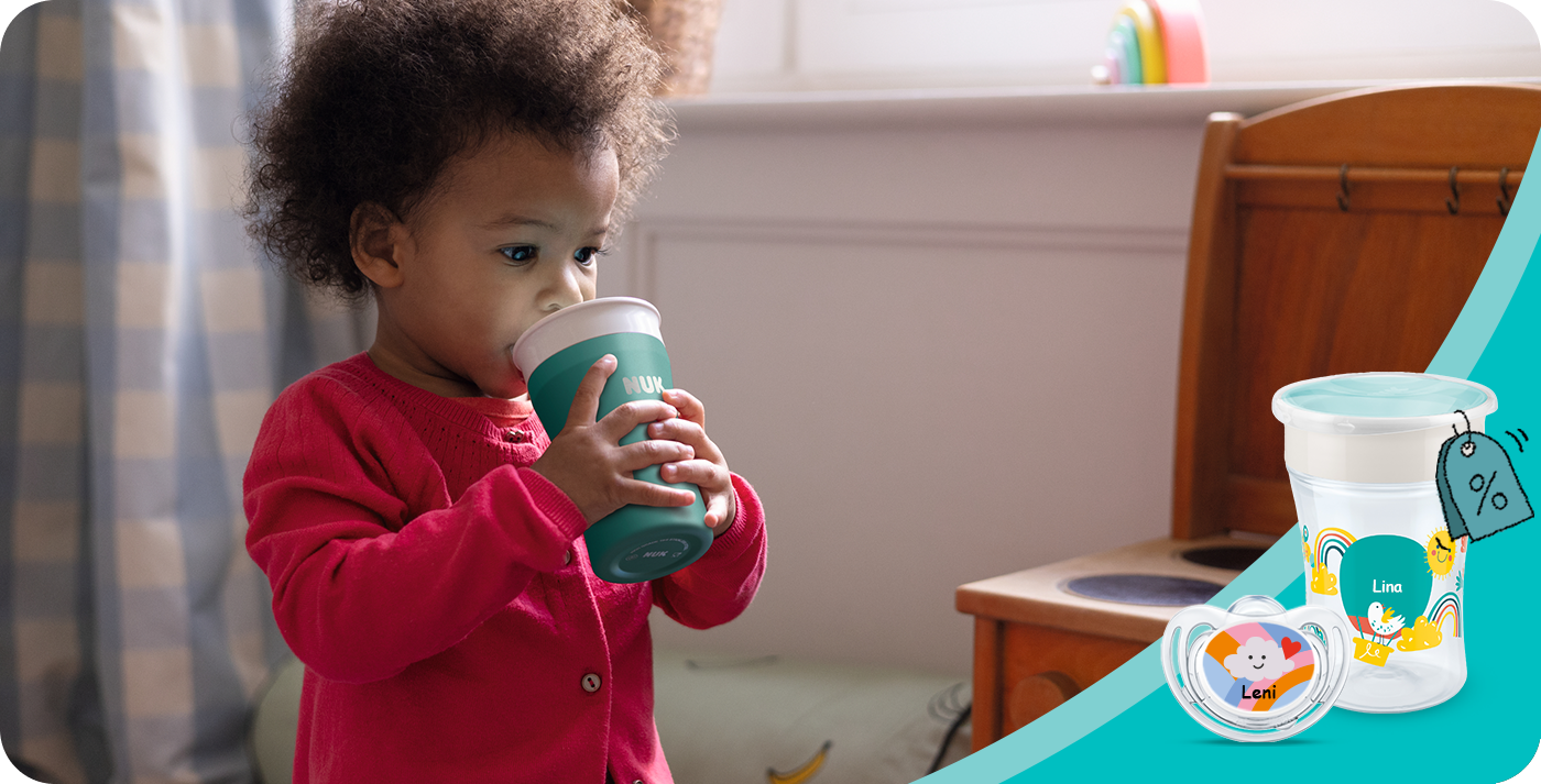 Kleinkind mit NUK Magic Cup