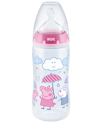 NUK Peppa Pig First Choice Plus Babyflasche 300ml mit Temperature Control